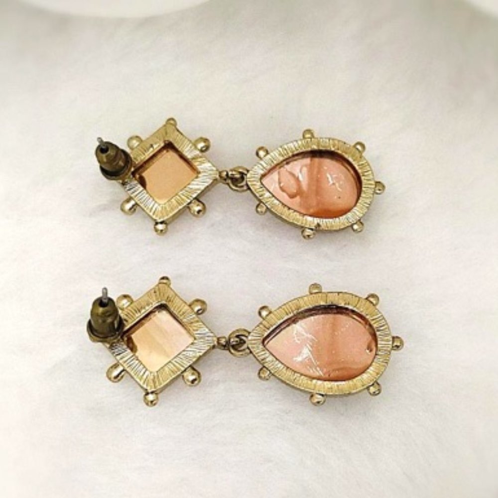 ASHLEY STEWART™ Amber Rhinestone Earrings Pierced - Picture 5 of 7